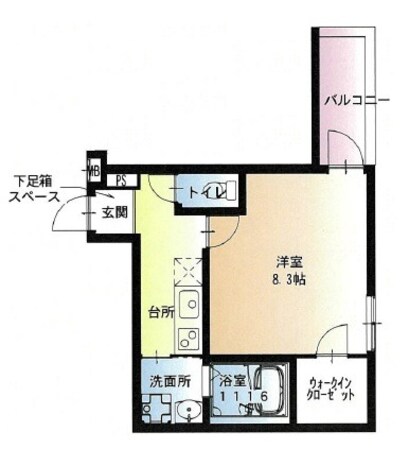 中央市場前駅 徒歩8分 3階の物件間取画像